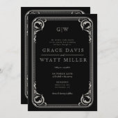 Invitation Rustic Country Western Mariage avec détails (Devant / Derrière)