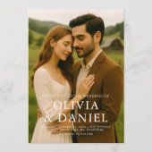 Invitation Rustic Country Western Photo Wedding  (Devant)