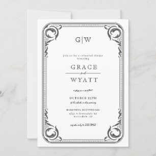 Invitation Rustic Country Western Rehearer Dîner