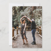 Invitation Rustic Country Wreath Photo Monogramme Chic Mariag (Dos)