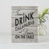 Invitation Rustic Couple's Shower Time to Drink Champagne (Debout devant)