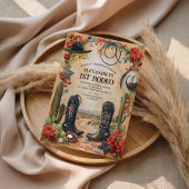 Invitation Rustic Cowboy 1st Rodeo Birthday