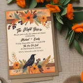 Invitation Rustic Crow Fall Boho Dîner de répétition d'aquare