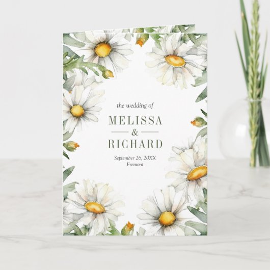 Invitation Rustic Daisies Floral Mason Jar QR Code Wedding (Devant)