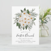 Invitation Rustic Daisy Bouquet Brunch de Pâques (Debout devant)
