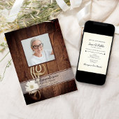 Invitation Rustic Daisy Horse Bit Western Death Anniversaire