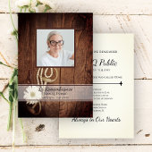 Invitation Rustic Daisy Horse Bit Western Death Anniversaire