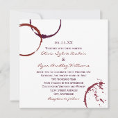 Invitation Rustic Dark Red Wine Stain Wedding (Devant)