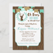 Invitation Rustic Deer Baby shower Invitation, Deer Invitatio (Devant)
