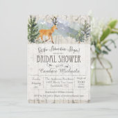 Invitation Rustic Deer Birch (Debout devant)