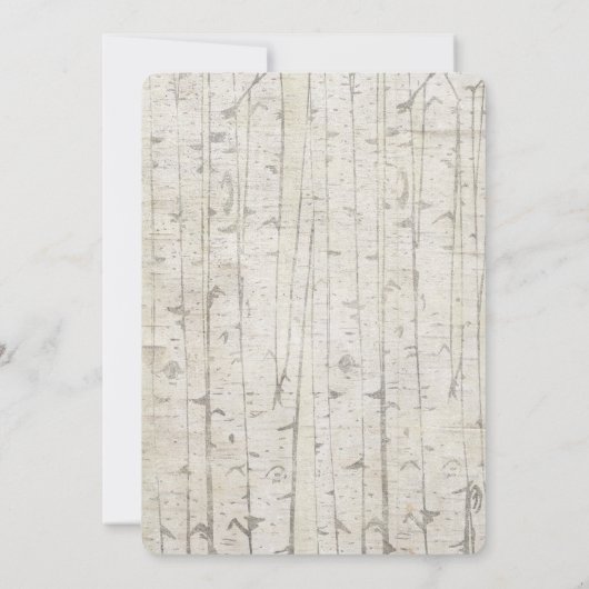 Invitation Rustic Deer Birch (Dos)