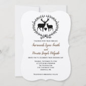 Invitation Rustic Deer Kraft Mariage (Devant)