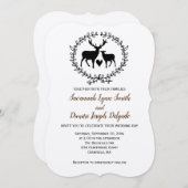 Invitation Rustic Deer Kraft Mariage (Devant / Derrière)