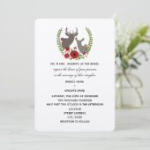 Invitation Rustic Deer Mariage de Noël (Debout devant)