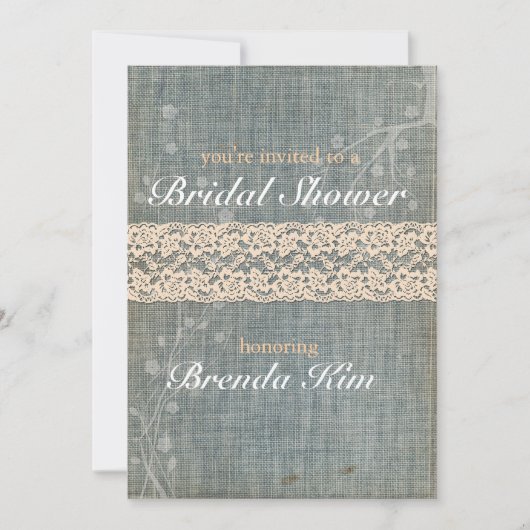 Invitation Rustic Denim Lace (Devant)