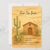 Invitation Rustic Desert Southwest Boho Wedding Enregistrer l (Devant)