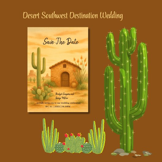 Invitation Rustic Desert Southwest Boho Wedding Enregistrer l