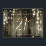 Invitation *~* Rustic Distressed Barn Wood 21e Anniversaire I<br><div class="desc">* Energie Améliorée Invitation 21ème Anniversaire. Le design se compose de très vieilles RUSTIQUES RUSTIQUES PAYS BARN WOOD VIEUX BOIS Antique grange détendue Bois encadré de White Sparkling String Lights. Le bois est Brown foncé avec des zones noires en décomposition. Le numéro 21 est Sparkling comme si sur le feu....</div>