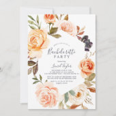 Invitation Rustic Earth Florals Bachelorette Party (Devant)