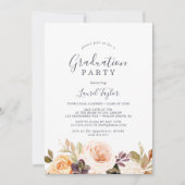 Invitation Rustic Earth Florals Graduation Party (Devant)