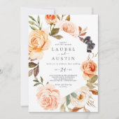 Invitation Rustic Earth Florals Mariage Décontracté (Devant)