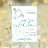 Invitation Rustic Earth Tones Hummingbird Kiss Inséparables