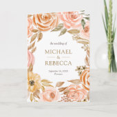 Invitation Rustic Earthy Floral Fall Autumn QR Code Wedding (Devant)