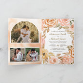 Invitation Rustic Earthy Floral Fall Autumn QR Code Wedding (Intérieur)