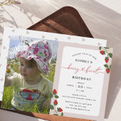 Invitation Rustic Elegant Girl's Berry Premier anniversaire