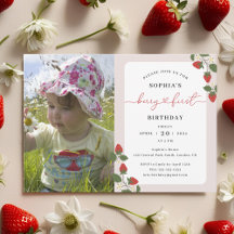 Rustic Elegant Girl's Berry Premier anniversaire