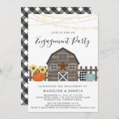 Invitation Rustic Engagement Party Automne Pays de la grange (Devant / Derrière)
