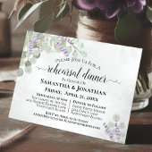 Invitation Rustic Eucalyptus Leaves Wedding Rehearsal Dinner
