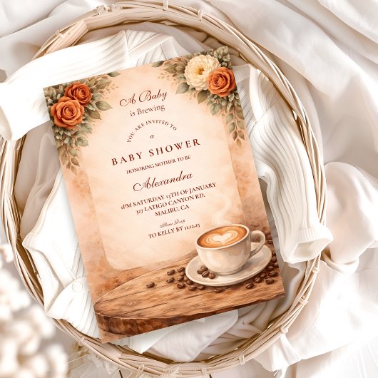 Invitation Rustic Fall A Baby Is Brewing