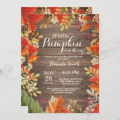 Invitation Rustic Fall Baby shower (Devant / Derrière)