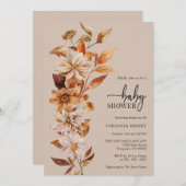 Invitation Rustic Fall Baby shower (Devant / Derrière)