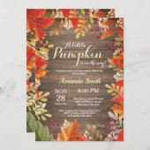 Invitation Rustic Fall Baby shower (Devant / Derrière)