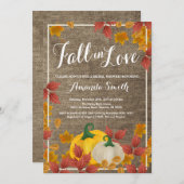 Invitation Rustic Fall Bridal Shower (Devant / Derrière)