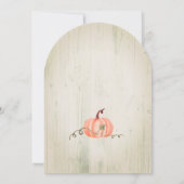Invitation Rustic Fall Citrouille 1er anniversaire (Dos)