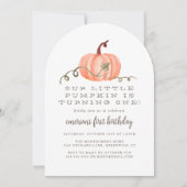 Invitation Rustic Fall Citrouille 1er anniversaire (Devant)