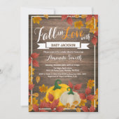 Invitation Rustic Fall Citrouille Baby shower (Devant)