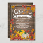 Invitation Rustic Fall Citrouille Baby shower  (Devant / Derrière)