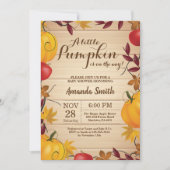 Invitation Rustic Fall Citrouille Baby shower (Devant)