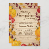 Invitation Rustic Fall Citrouille Baby shower  (Devant / Derrière)