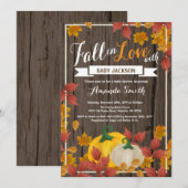 Invitation Rustic Fall Citrouille Baby shower  (Devant / Derrière)