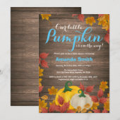 Invitation Rustic Fall Citrouille Boy Baby shower  (Devant / Derrière)