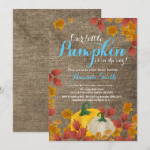 Invitation Rustic Fall Citrouille Boy Baby shower  (Devant / Derrière)