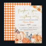 Invitation Rustic Fall Citrouille épices et tout Nice<br><div class="desc">Rustic Fall Citrouille Spices et tout beau nuptiale douche Invitation</div>