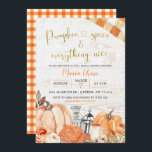 Invitation Rustic Fall Citrouille épices et tout Nice<br><div class="desc">Rustic Fall Citrouille Spices et tout beau nuptiale douche Invitation</div>