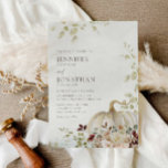Invitation Rustic Fall Citrouille Floral Mariage Photo<br><div class="desc">Donnez le ton à votre mariage de automne avec nos invitations de mariage photo rustique! Les teintes dorées de l'automne,  associées à votre photo,  créeront une atmosphère irrésistiblement invitante. Objets correspondants dans notre magasin Cava Party Designs.</div>