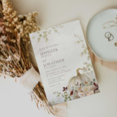 Invitation Rustic Fall Citrouille Floral Mariage Photo